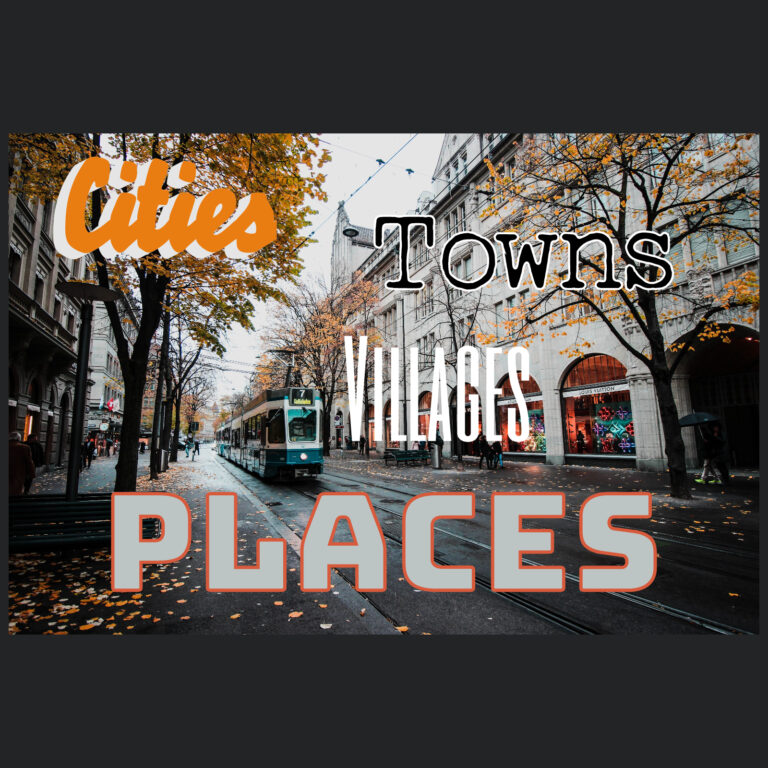 Cities Towns Villages Places